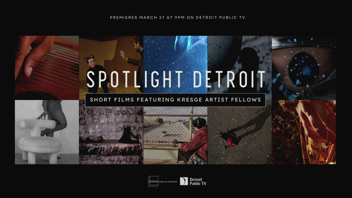 Image with 10 film stills promoting the premiere of "Spotlight Detroit: Short Films Featuring Kresge Artist Fellows"