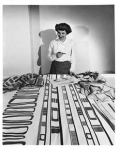 Ruth Adler Schnee with “Slits and Slats,” 1947. 